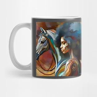 #2. Afro Queen and her horse Mug